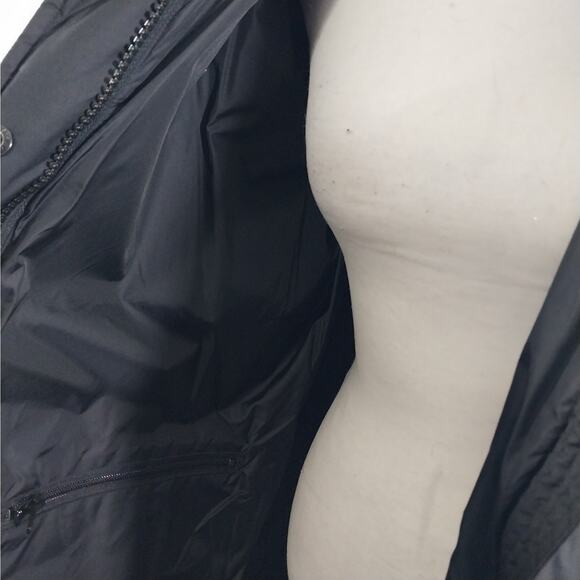 LANDS' END! STUNNING DOWN FILLED BLACK PUFFY STYLE HOODIE COAT, JACKET! SZ L - Picture 9 of 15